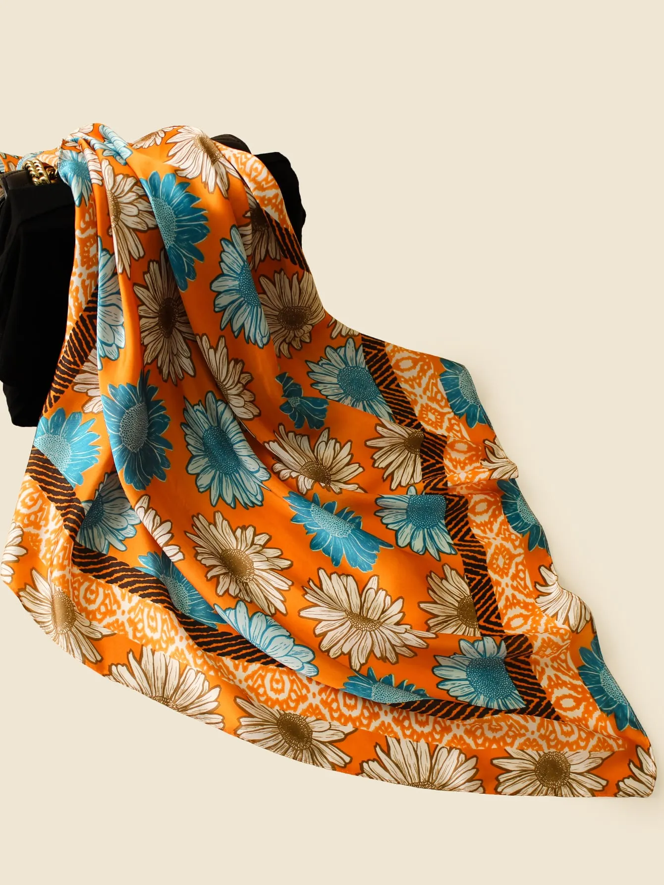 1pc Women Floral Print Fashion Bandana For Daily Life