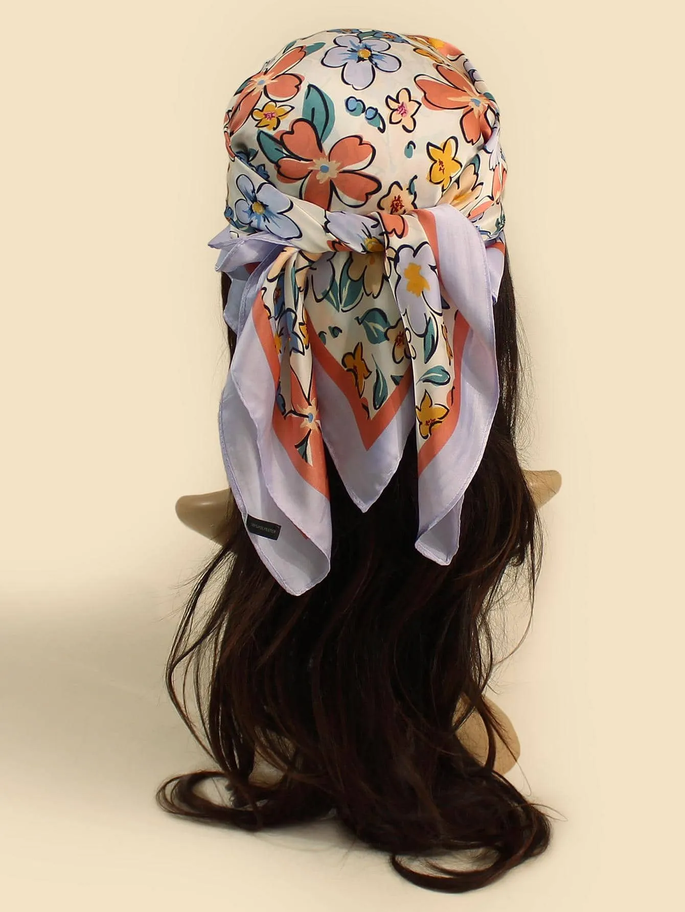 1pc Women Floral Print Fashion Bandana For Daily Life