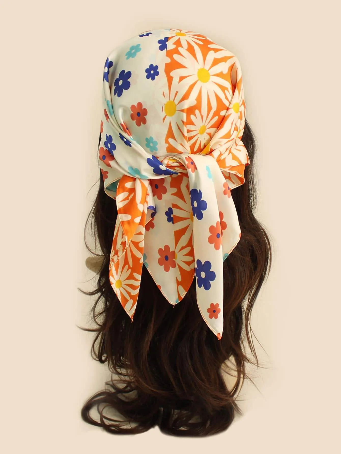 1pc Women Floral Print Fashion Bandana For Daily Life