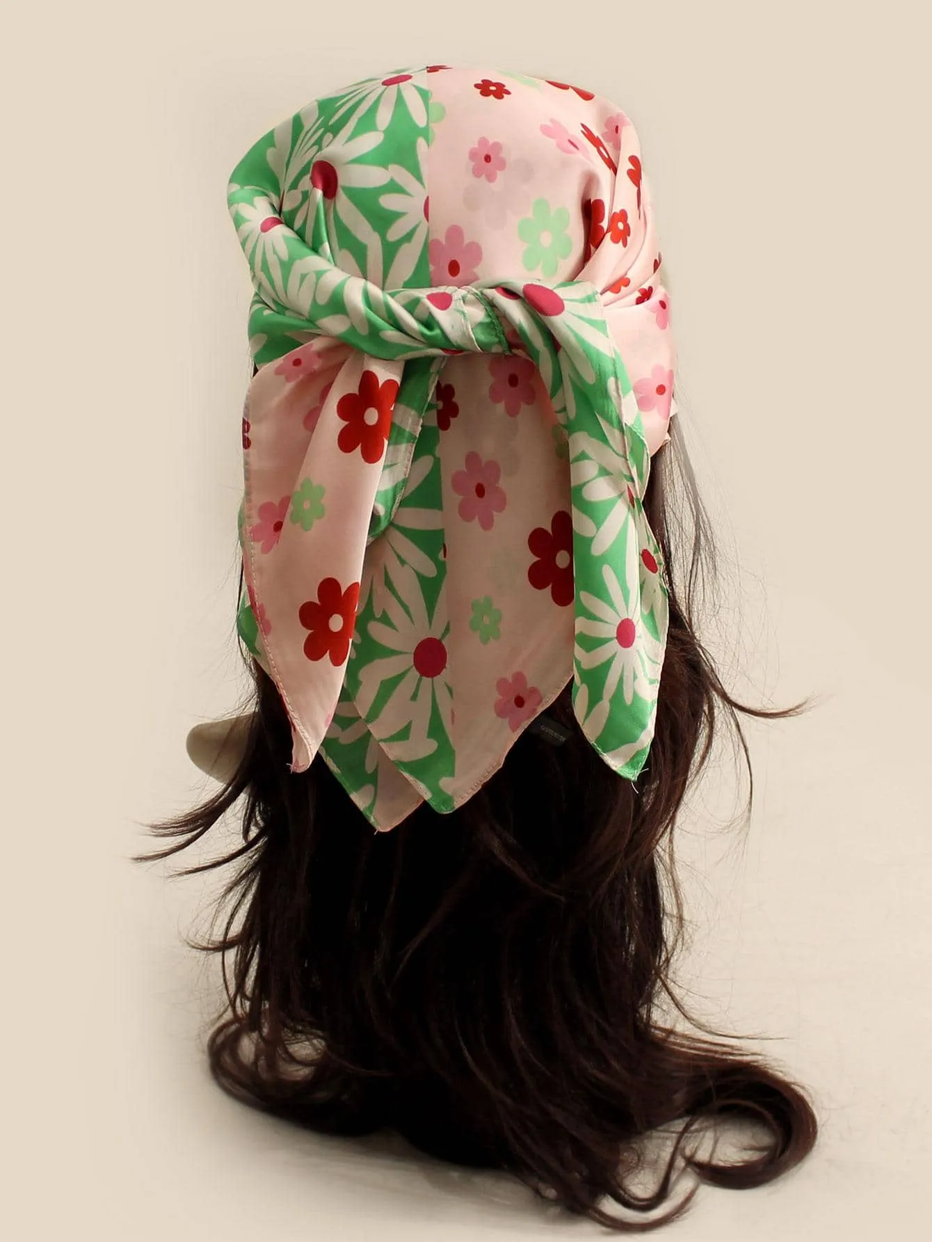 1pc Women Floral Print Fashion Bandana For Daily Life