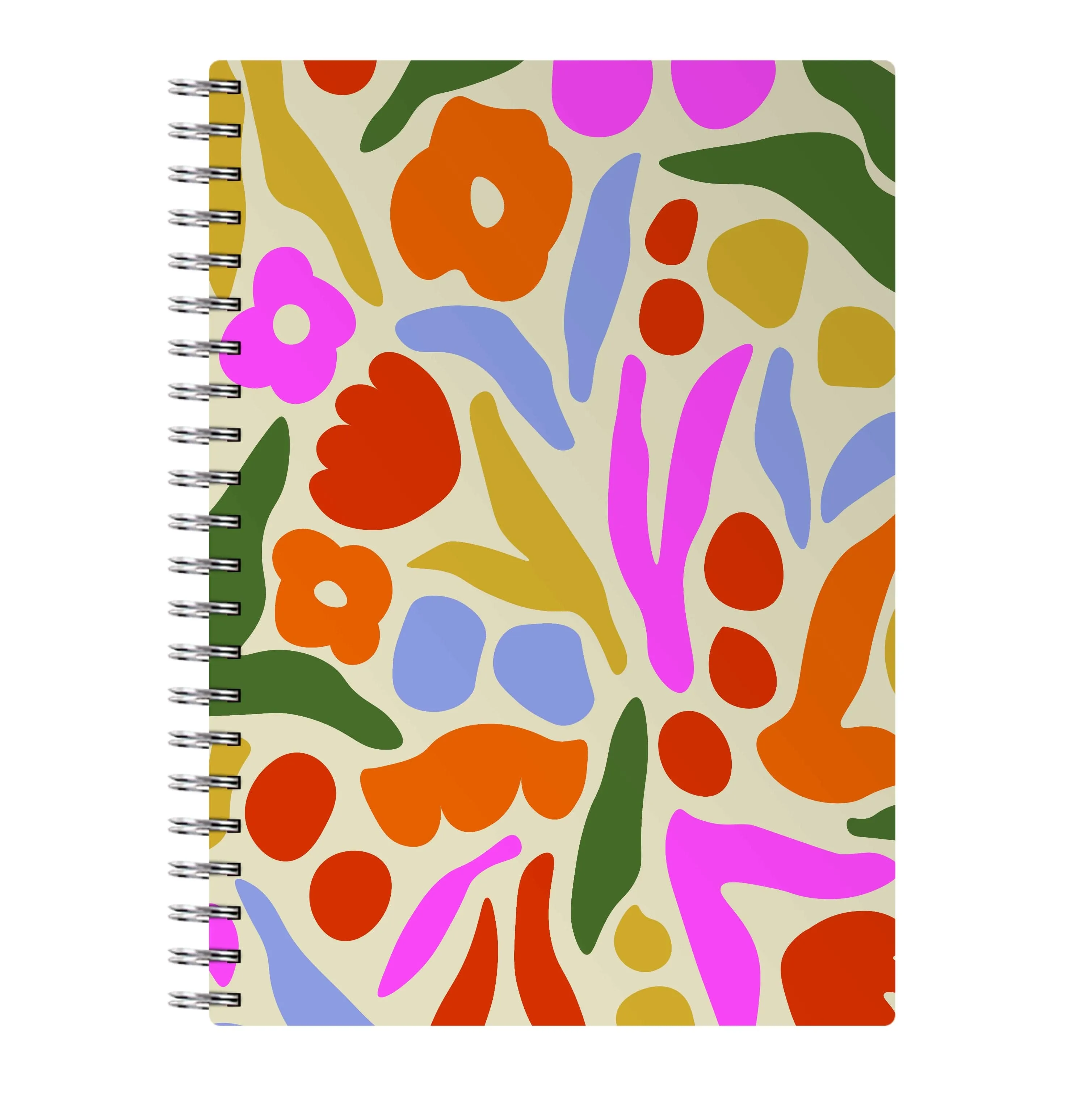 Abstract Floral Pattern - Floral Notebook