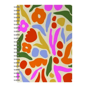 Abstract Floral Pattern - Floral Notebook