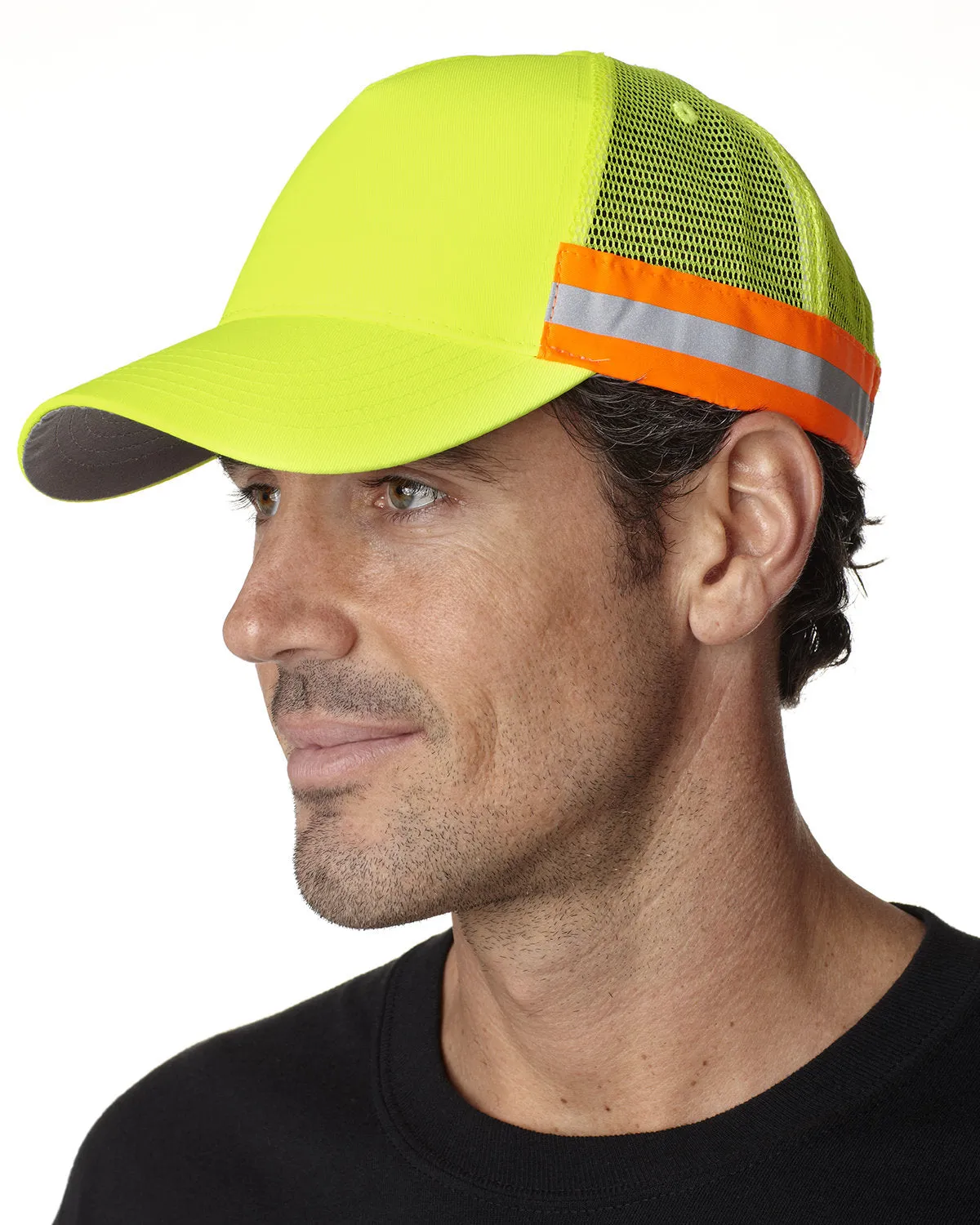 Adams Trucker Reflector High-Visibility Constructed Cap