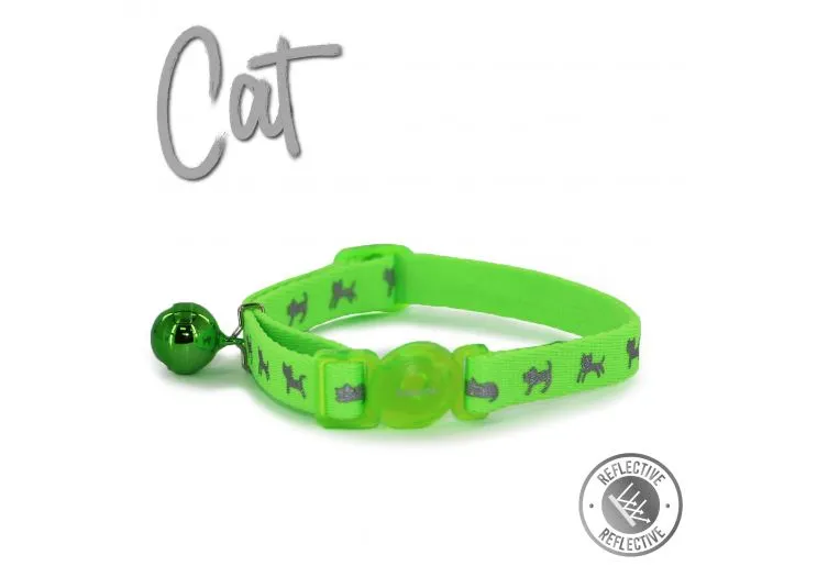 Ancol - Reflective Cat Collar - Hi Vis Green