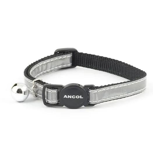 Ancol Reflective Gloss Safety Cat Collar with Bell