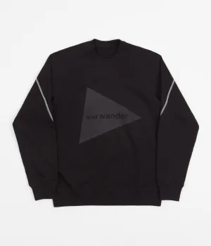 and wander Crewneck Sweatshirt - Black