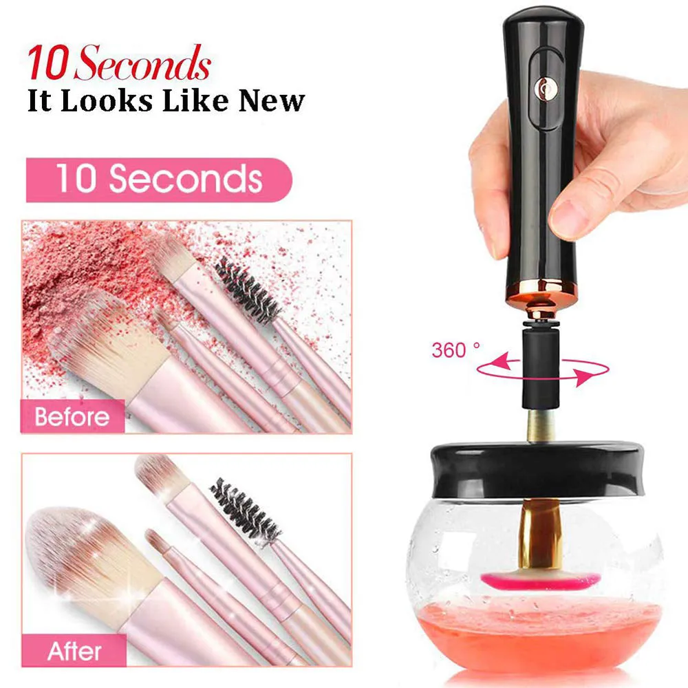 Battery Operated Electric Makeup Brush Cleaner Automatic Brush Washer and Dryer