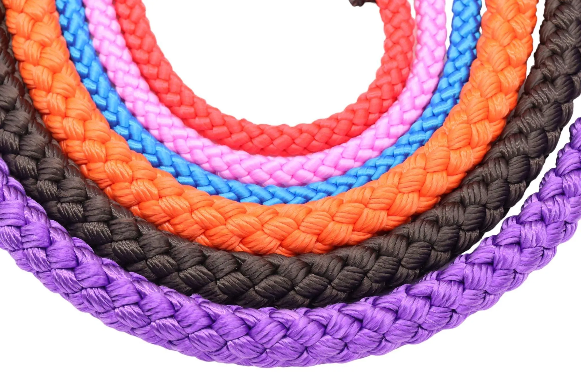 Braided Rope Dog Lead - Vibrant 1m Length, 8mm or 12mm Thickness - Handmade in the UK