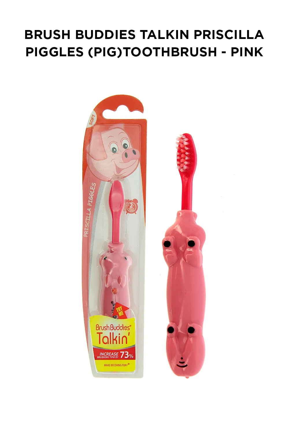 Brush Buddies Talkin Priscilla Piggles (Pig)Toothbrush- Red