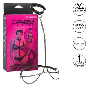 California Exotics - Euphoria Collection Chain Halter Collar and Leash (Black)