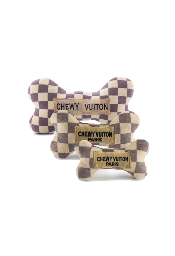 Checker Chewy Vuiton Bone-Large