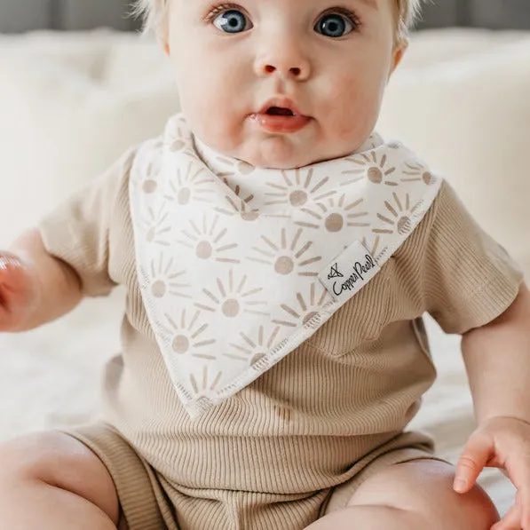 Copper Pearl Bandana Bib Sets