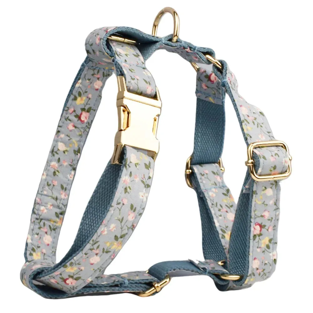 Dog Collar Free Customized Name Collar for Small Medium Dogs Vest Harness Leash Bow tie Dog Poop Bag Holder Dispenser Cotton