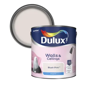 Dulux Matt Emulsion Paint For Walls And Ceilings - Blush Pink 2.5L