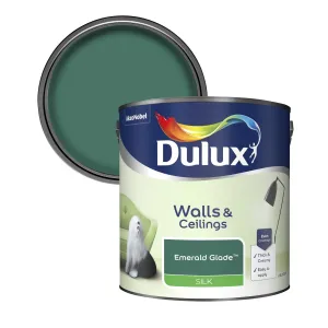 Dulux Silk Emulsion Paint For Walls And Ceilings - Emerald Glade 2.5L