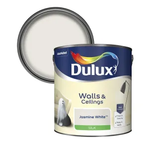 Dulux Silk Emulsion Paint For Walls And Ceilings - Jasmine White 2.5L