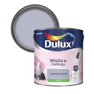 Dulux Silk Emulsion Paint For Walls And Ceilings - Lavender Quartz 2.5L