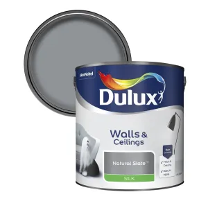 Dulux Silk Emulsion Paint For Walls And Ceilings - Natural Slate 2.5L