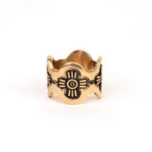 Gladys Brass Bandana Slide Ring by Handker