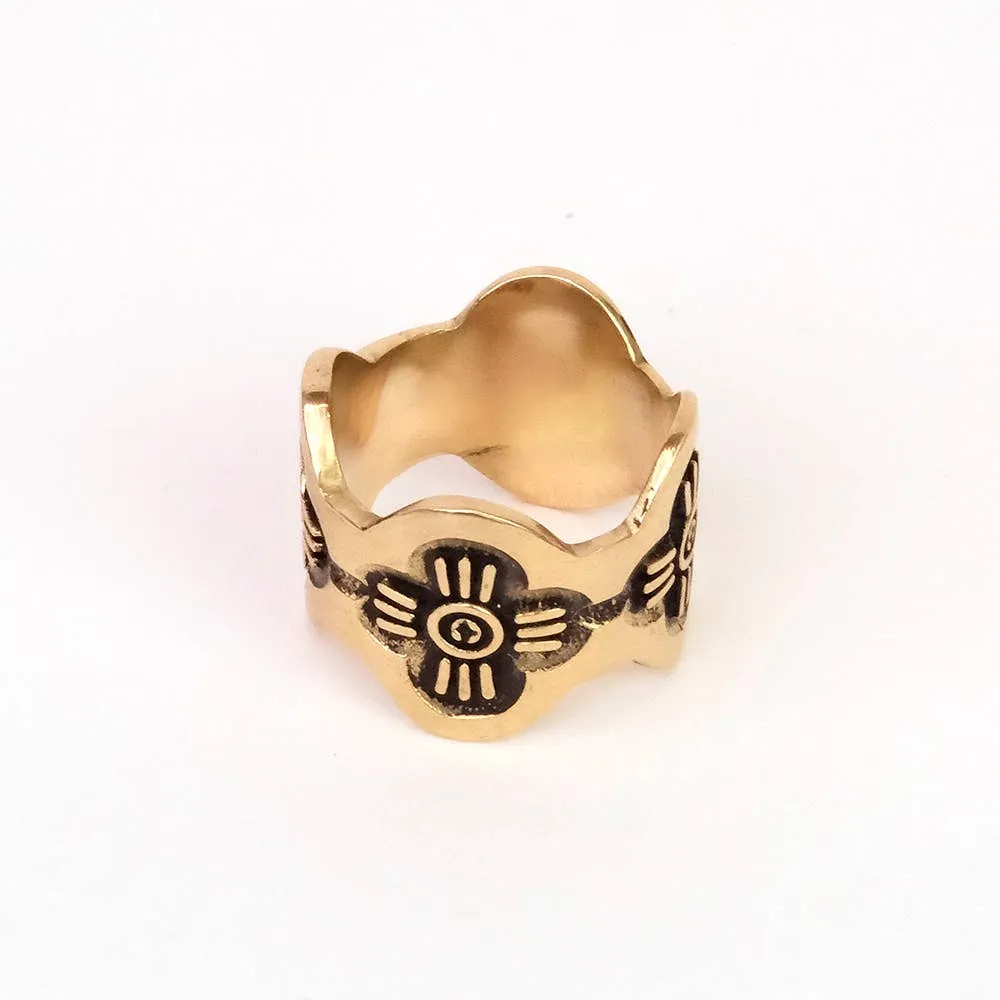 Gladys Brass Bandana Slide Ring by Handker