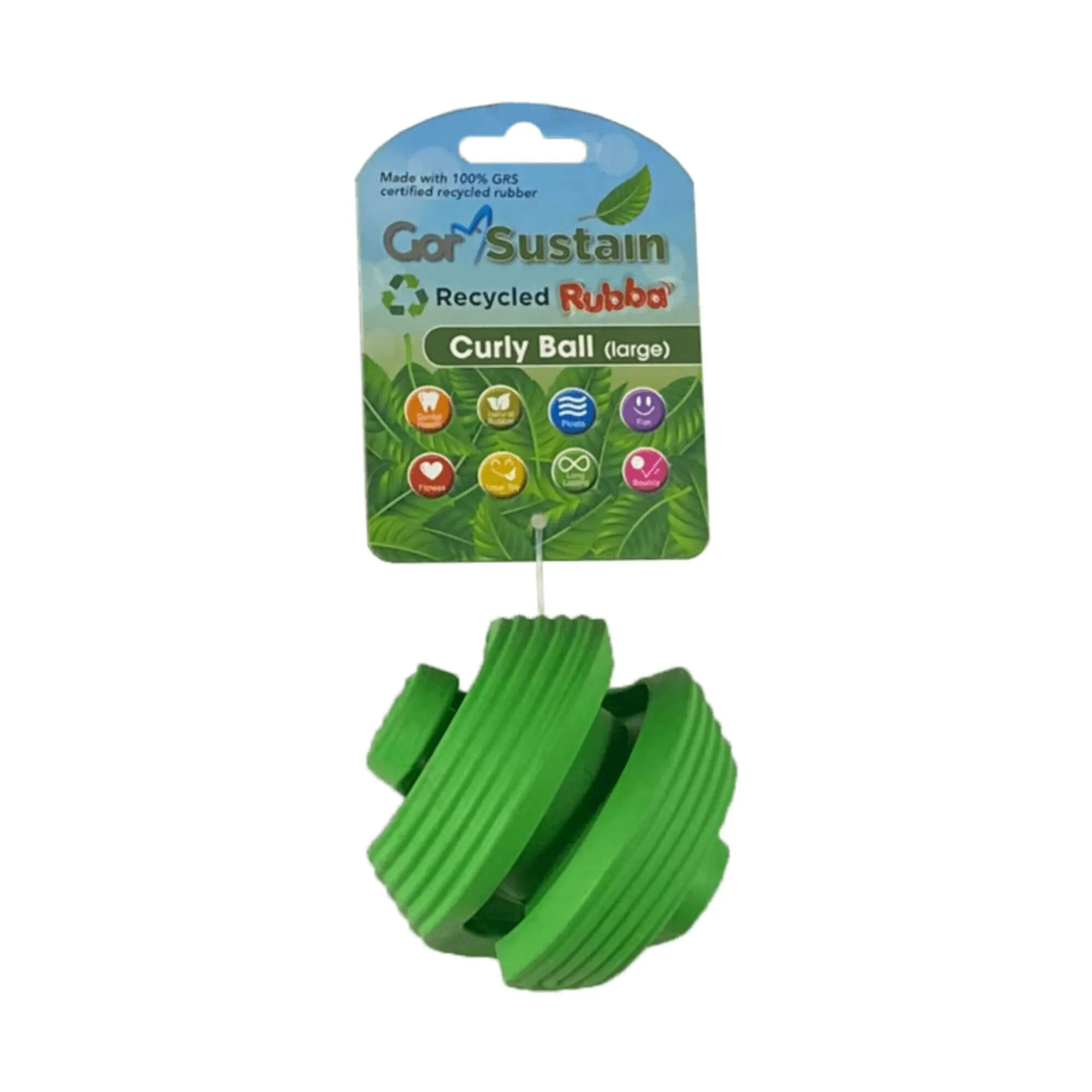 Gor Sustain Curly Ball Dog Toy