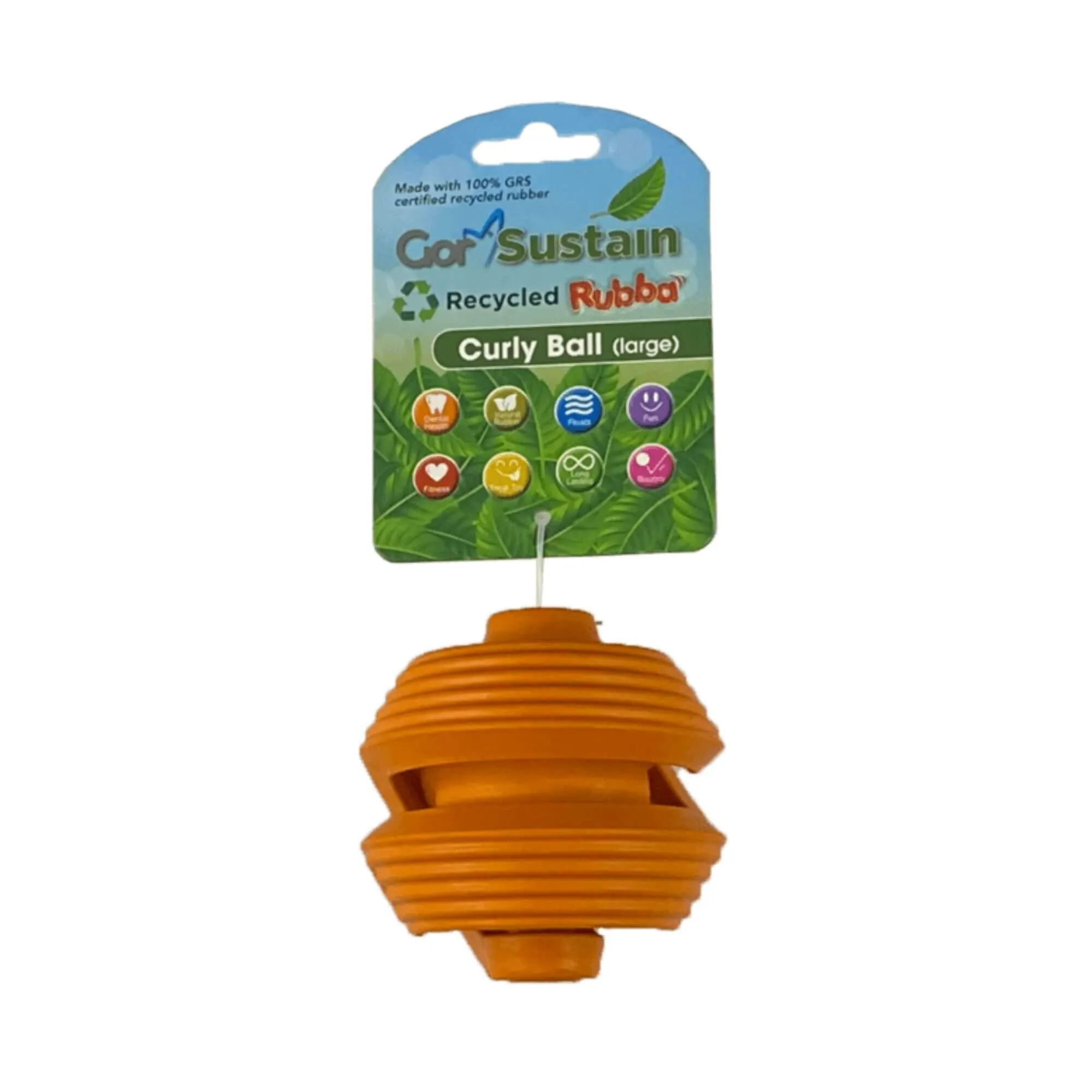 Gor Sustain Curly Ball Dog Toy