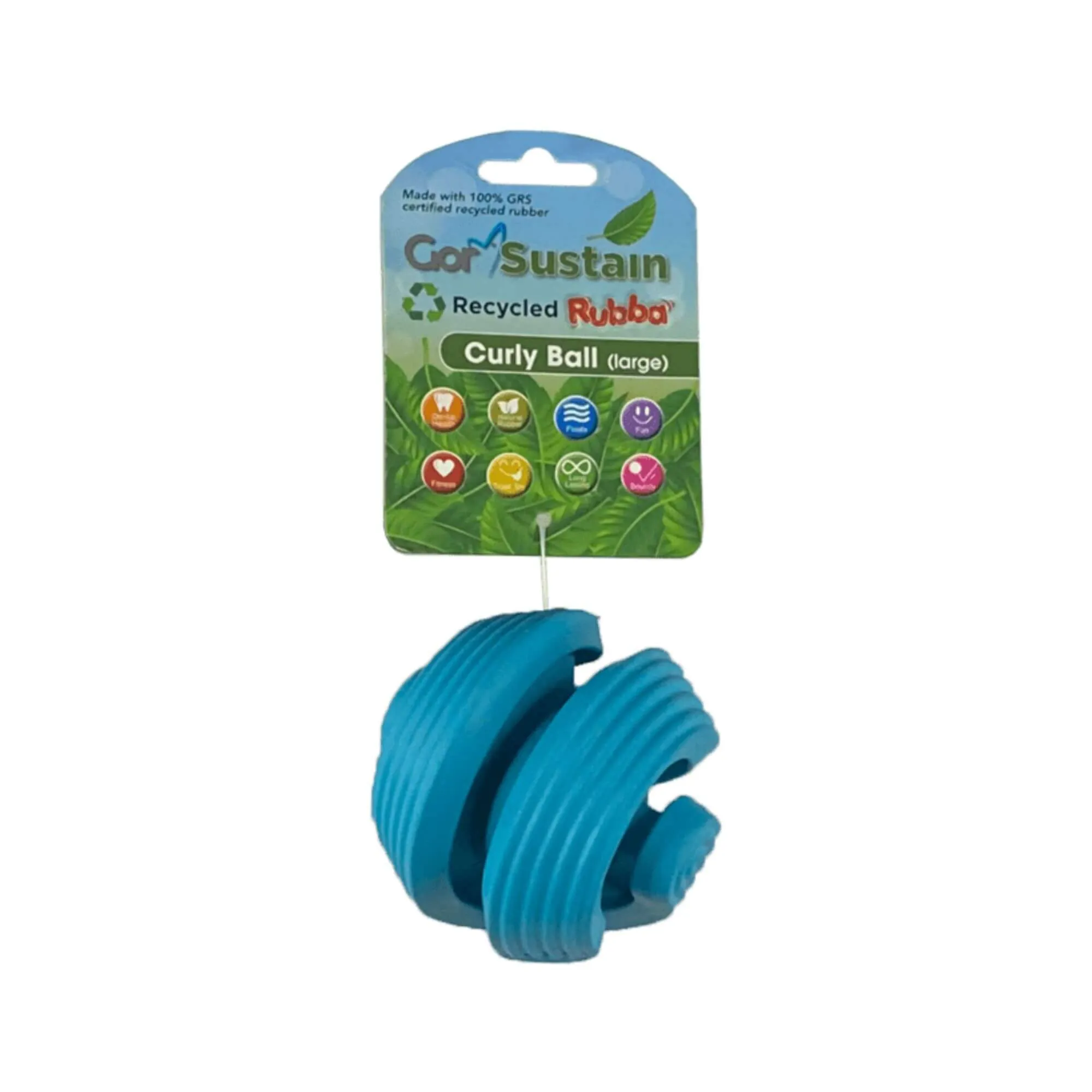 Gor Sustain Curly Ball Dog Toy