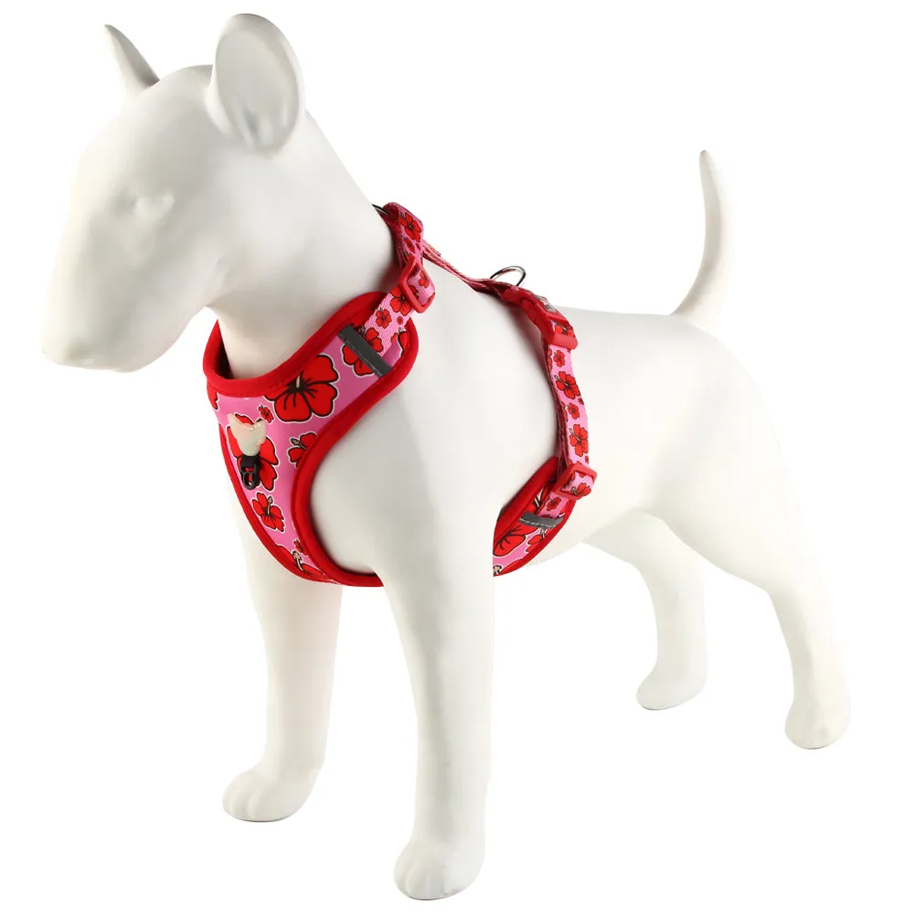 Jibara Amapola Floral Dog Harness | Perrandeo Jibaro Pawtriotico Collection