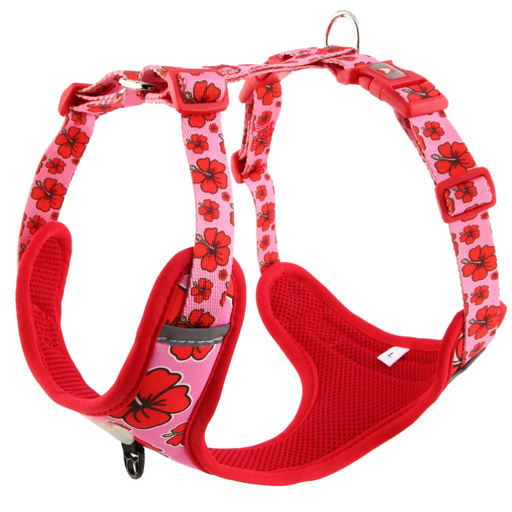 Jibara Amapola Floral Dog Harness | Perrandeo Jibaro Pawtriotico Collection