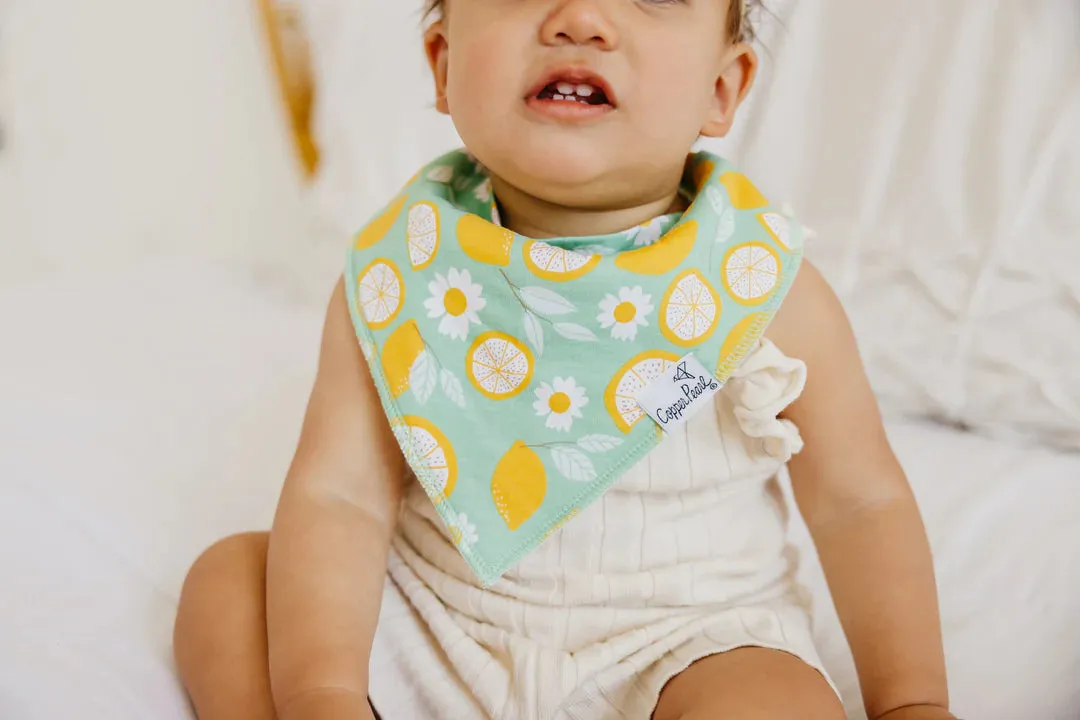 Lemon Baby Bandana Bib- 4 Pack