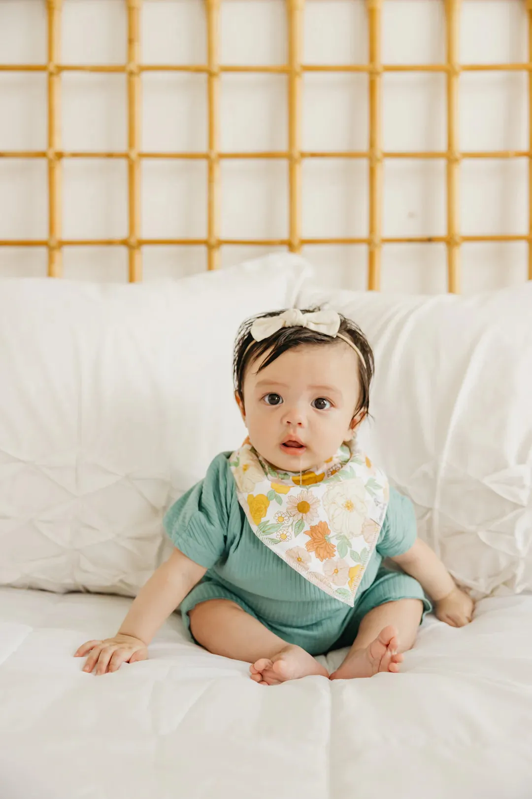 Lemon Baby Bandana Bib- 4 Pack