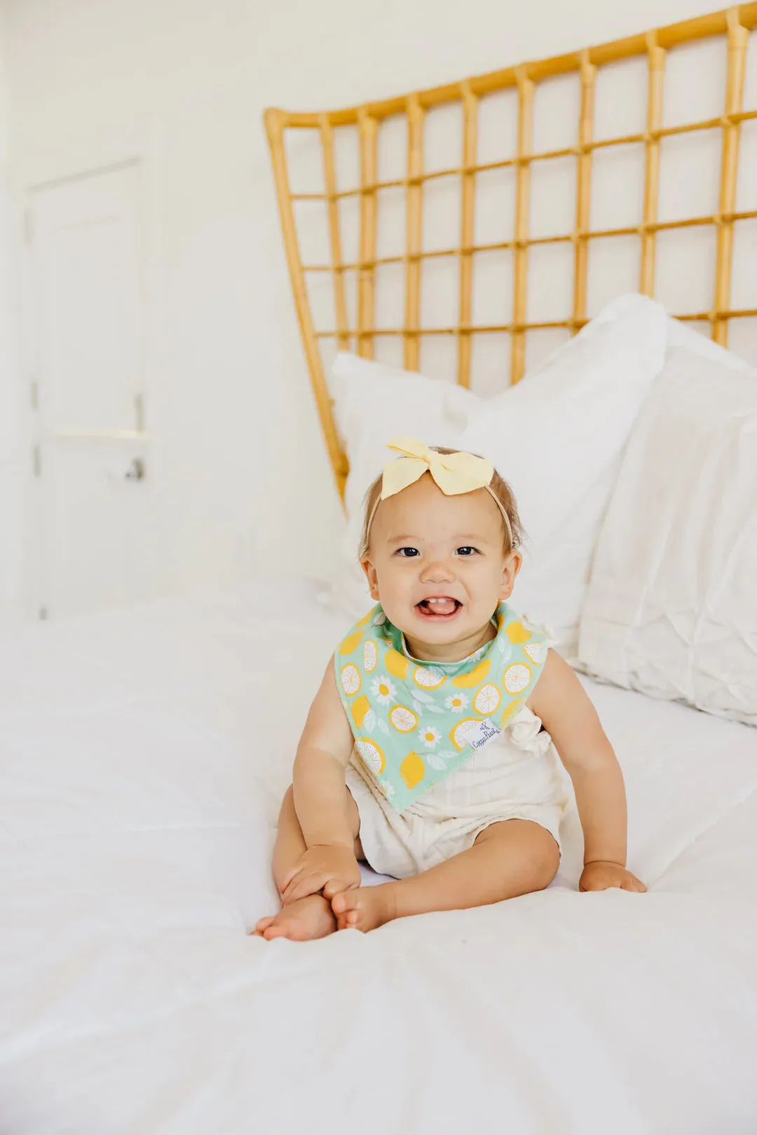 Lemon Baby Bandana Bib- 4 Pack