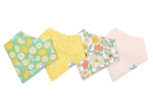 Lemon Baby Bandana Bib- 4 Pack