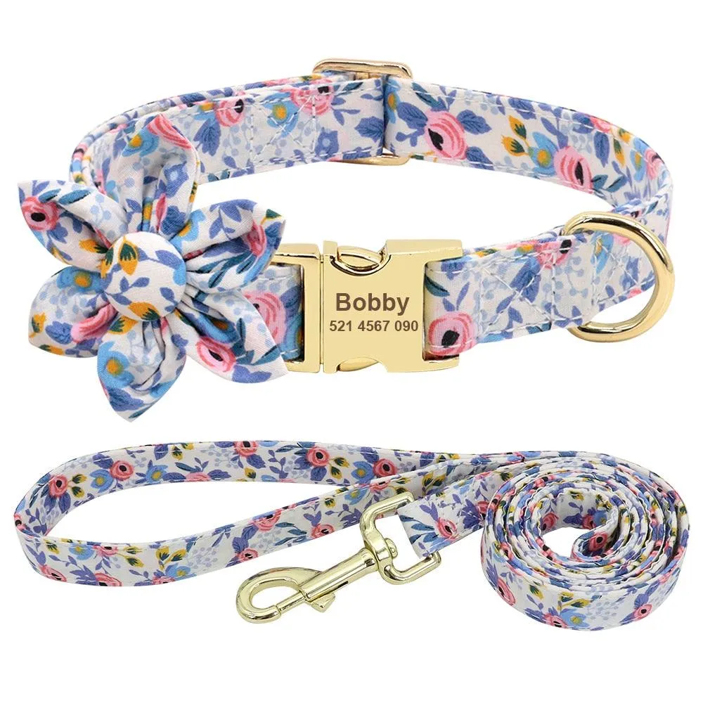 Lil' Bloomers Personalized Pet Collar and Leash