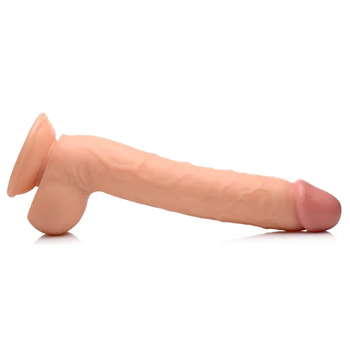 Long Logan 10" Dildo With Balls - Light