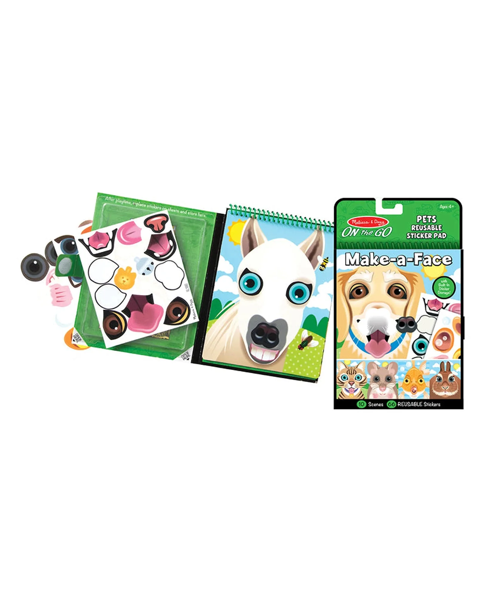 Melissa Doug On The Go Reusable Stickers Pets