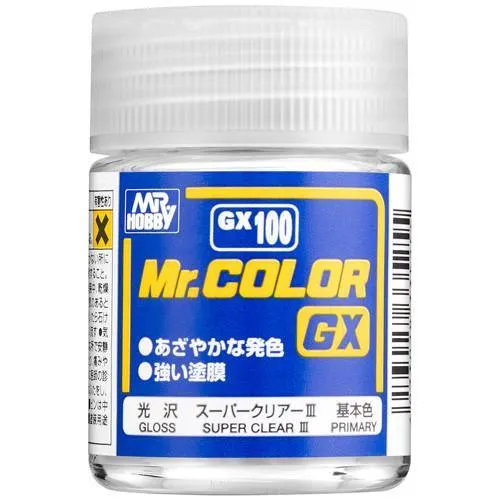 Mr. Hobby GX100 Mr. Color GX Super Clear III Lacquer Paint 18ml