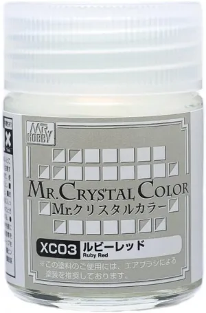 Mr. Hobby XC03 Mr. Crystal Color Ruby Red Lacquer Paint 18ml