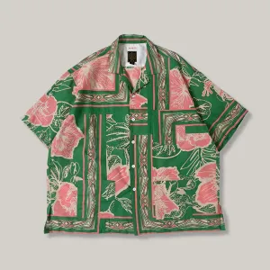 ONE EAR BRAND x GYPSY & SONS BANDANNA CABANA SHIRT - HIBISCUS GREEN