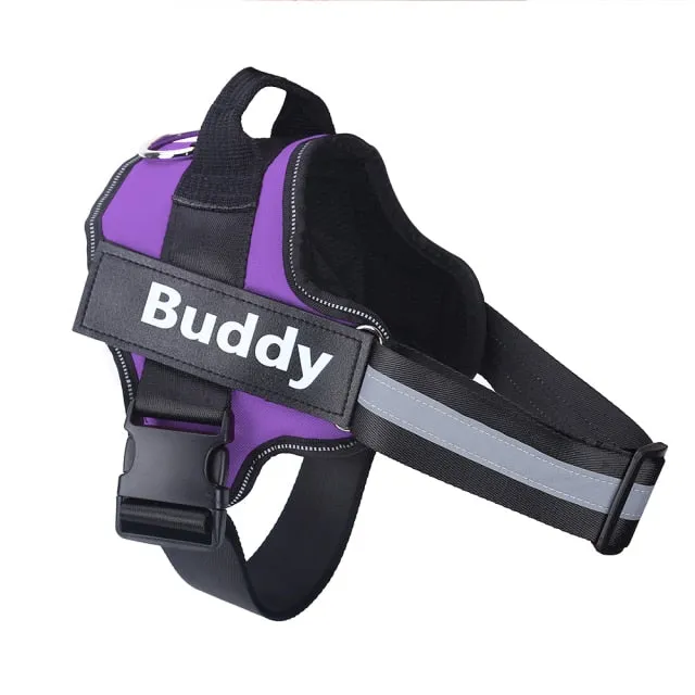 Personalized Harness - Custom Name & Phone Number (No Pull)