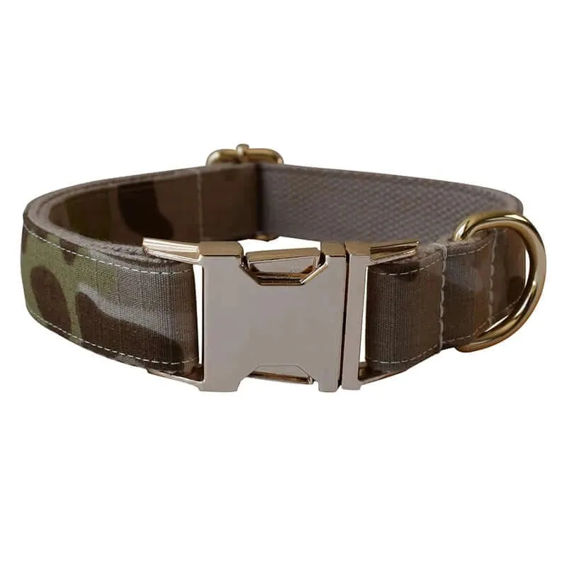 Personalized ID Tag Camo Dog Collar & Leash