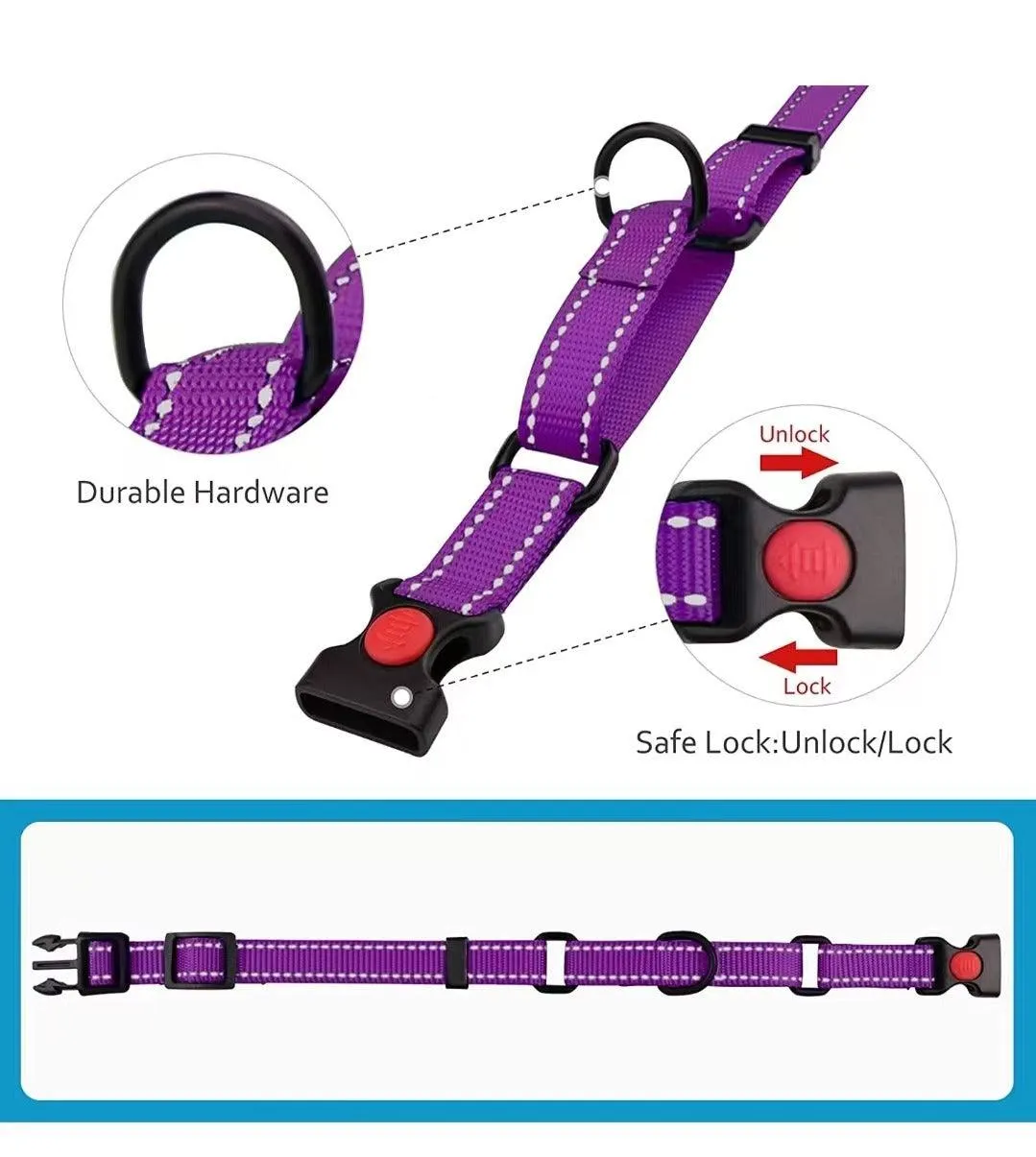 Reflective Dog Collar and Leash Set