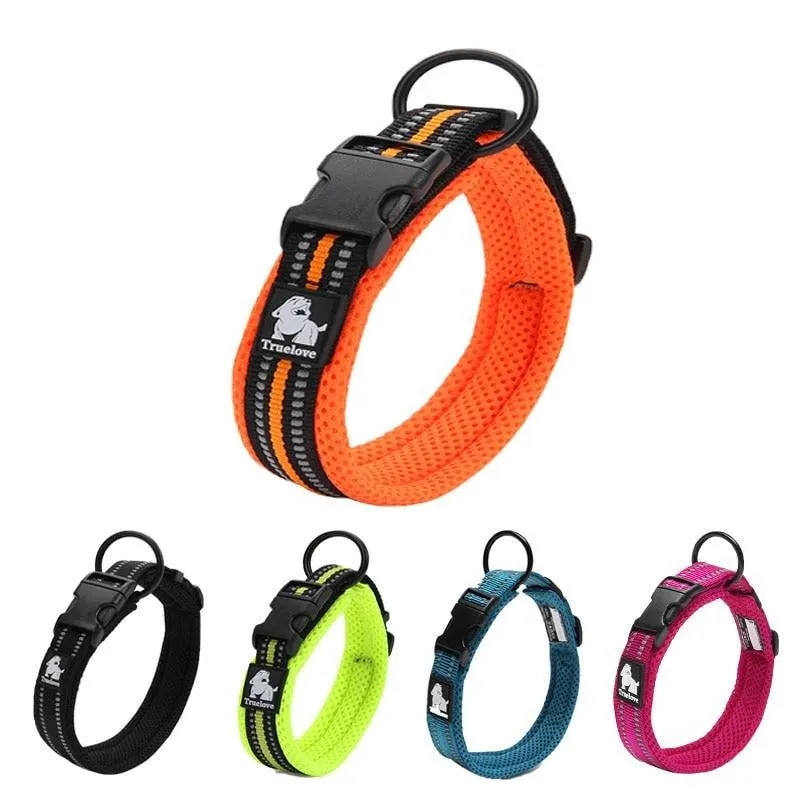 Reflective Mesh Padded Dog Collar