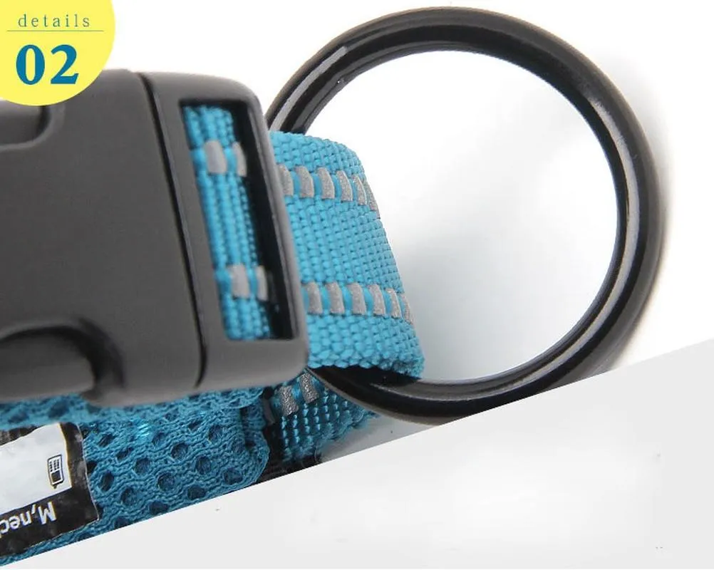 Reflective Mesh Padded Dog Collar