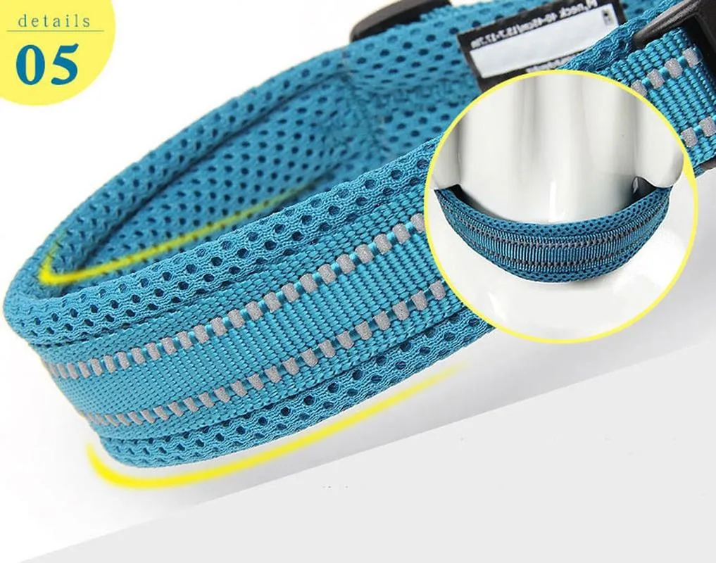 Reflective Mesh Padded Dog Collar