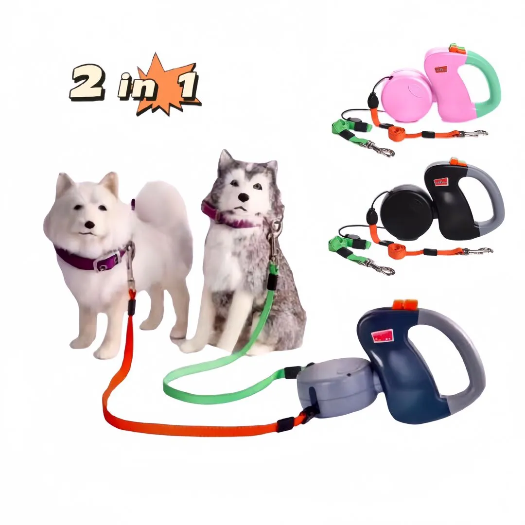 Retractable Double Dog Lead