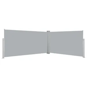 Retractable Side Awning 160x600 cm Grey