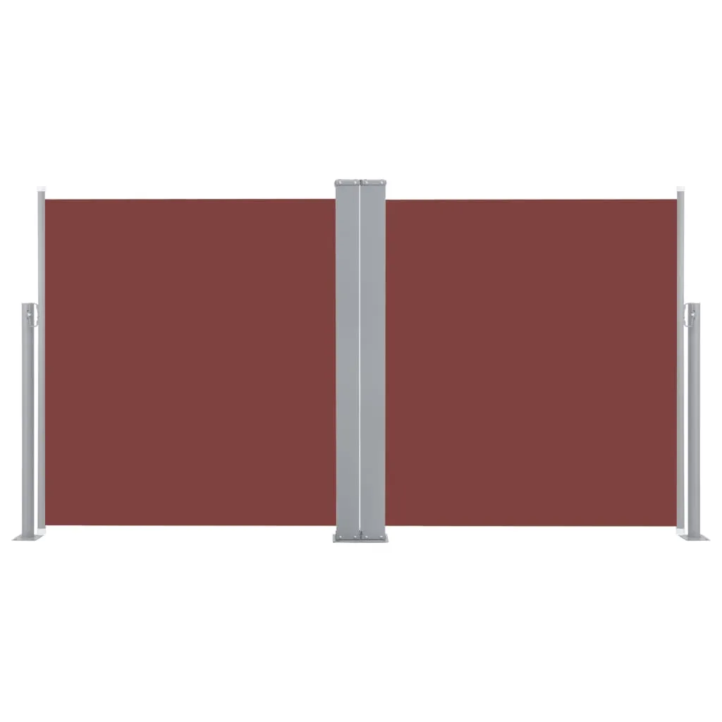 Retractable Side Awning Brown 120x600 cm