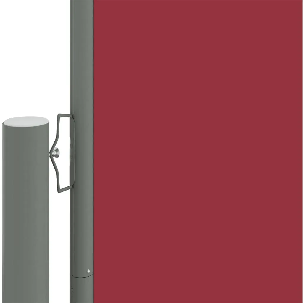 Retractable Side Awning Red 117x1200 cm