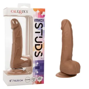 Silicone Studs 6' Dildo - Brown